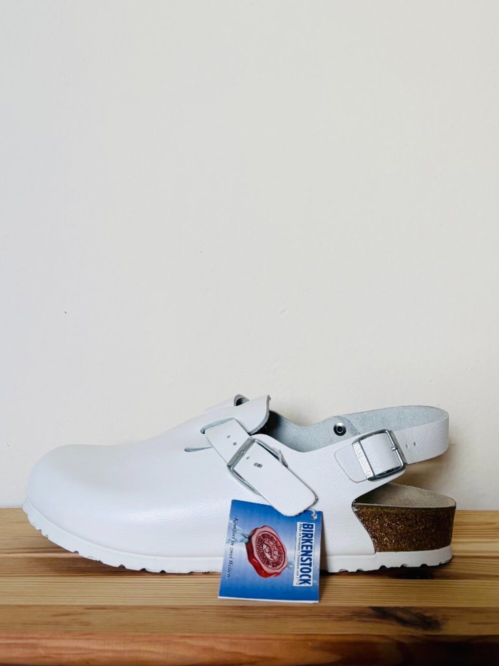 BIRKENSTOCK Tokio White Leather Clog Sandals EU 43 / M 10 / W 12 / Regular Wide